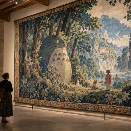 À Aubusson, Miyazaki devient tapisserie : comment un savoir-faire séculaire transforme l’animation en œuvres monumentales