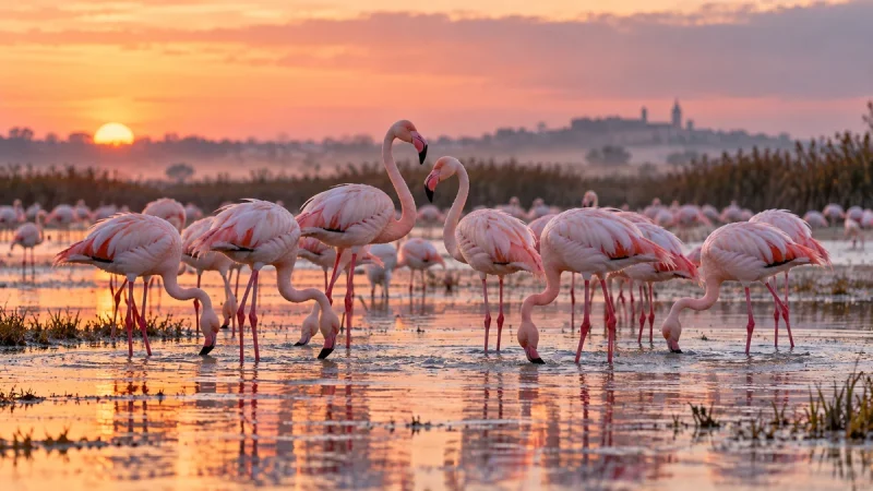 En novembre, les flamants roses de Camargue changent d’allure avant un étonnant spectacle hivernal