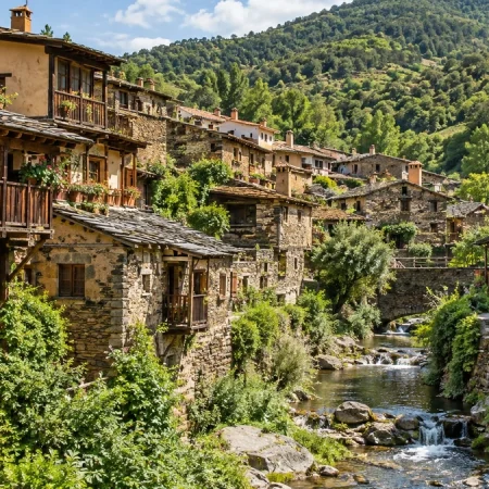 En Estrémadure, ce village a construit ses maisons en ardoise, terre et branches de châtaignier