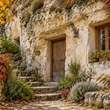 Dans ce village du Loir-et-Cher, les maisons se cachent dans la roche des coteaux